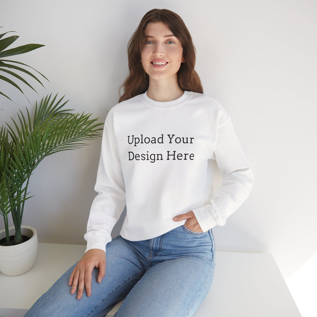 Felpa girocollo donna personalizzabile – Modello A