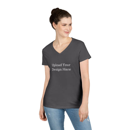 T-shirt scollo a V donna personalizzabile – Modello B