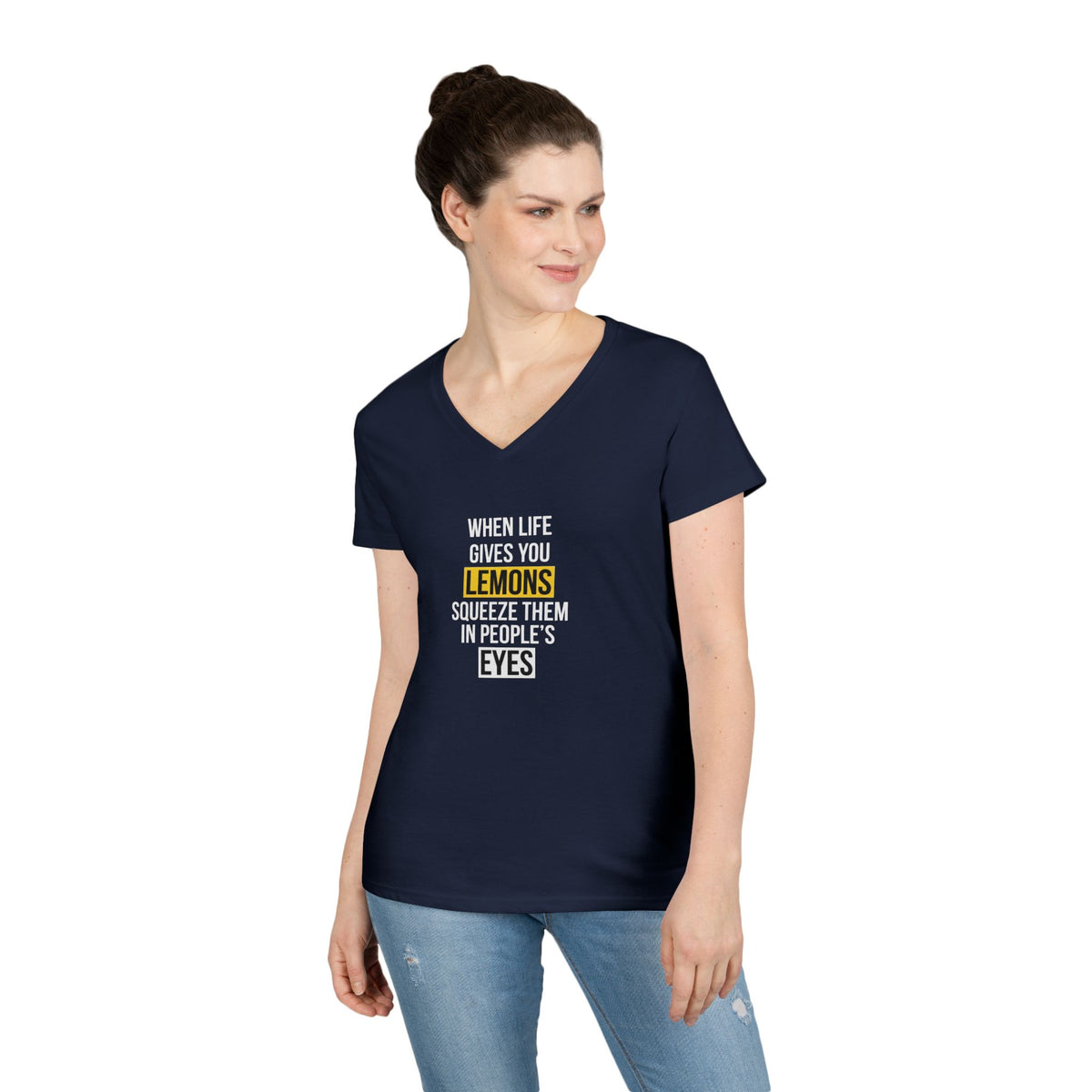 T-shirt scollo a V donna «Sour Revenge»
