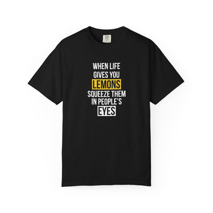 T-shirt scura tinta in capo Vendetta Aspra