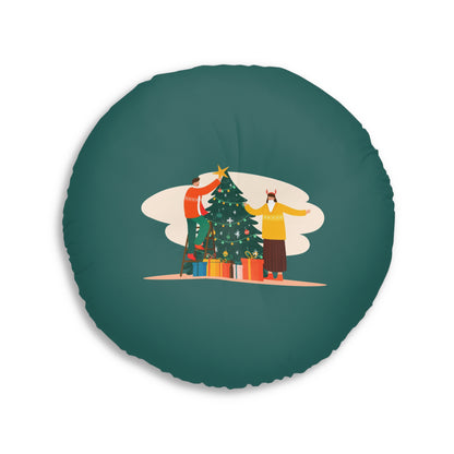 Cuscino da pavimento rotondo trapuntato Decorating Together