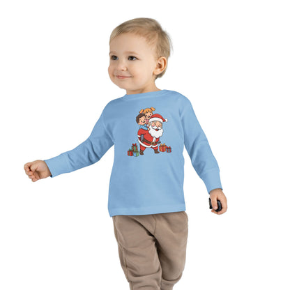 Maglia maniche lunghe bimbi piccoli – Babbo Natale a Cavalluccio