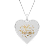 Collana con ciondolo a due cuori Buon Natale