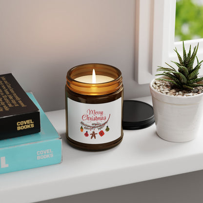 Candela in barattolo ambrato – Natale Doodle