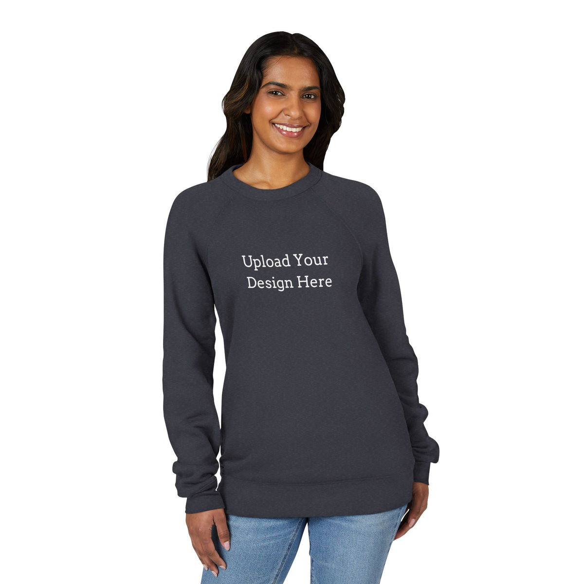 Felpa raglan donna personalizzabile – Modello B