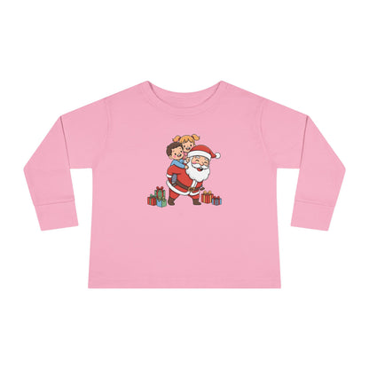 Maglia maniche lunghe bimbi piccoli – Babbo Natale a Cavalluccio