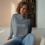 Felpa crop con cappuccio donna «Ignored»