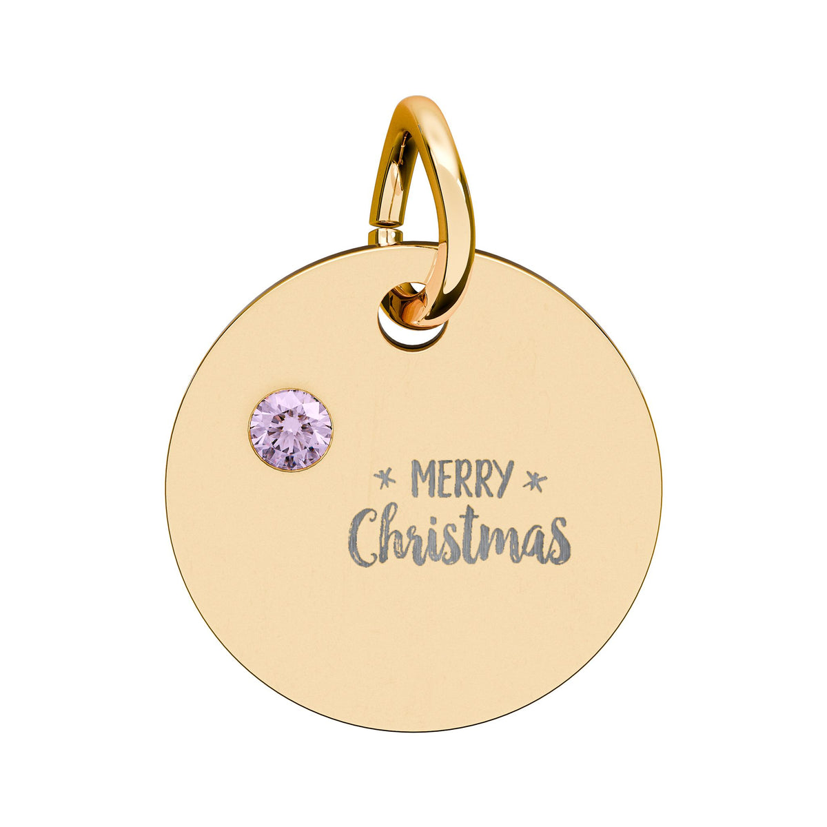 Charm a cerchio con pietra del mese – Buon Natale