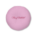Pouf cuscino rotondo trapuntato – Buon Natale Design 3