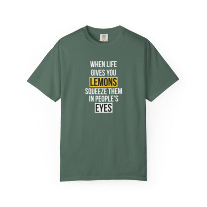 T-shirt scura tinta in capo Vendetta Aspra