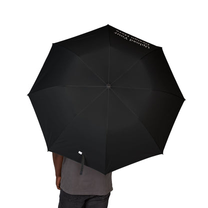 Ombrello pieghevole nero personalizzabile