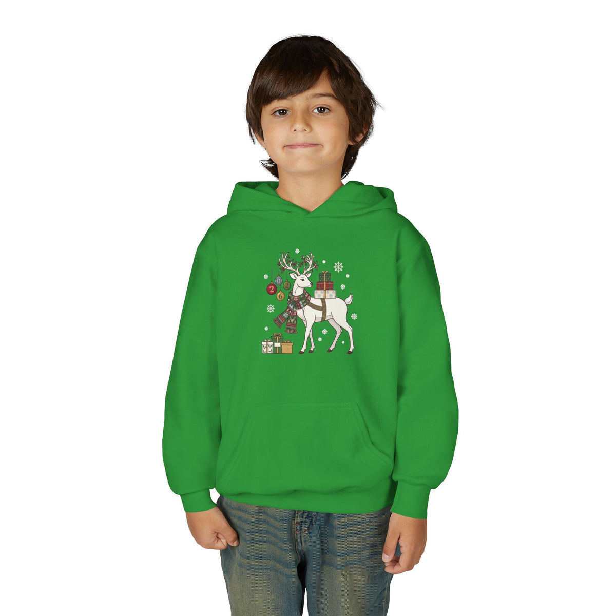 Felpa con cappuccio elfo bambini – Renna di Natale
