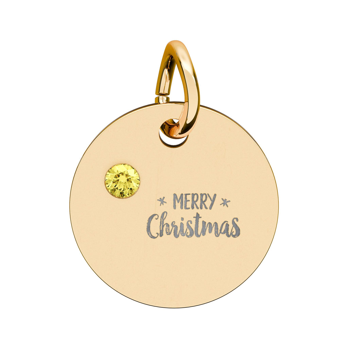 Charm a cerchio con pietra del mese – Buon Natale