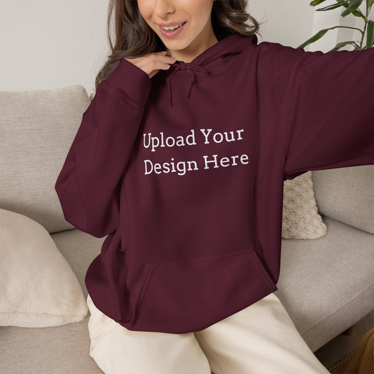 Felpa con cappuccio donna personalizzabile – Modello B