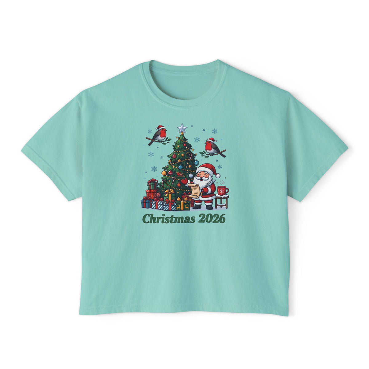 T-shirt donna boxy Natale 2026