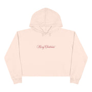 Felpa crop con cappuccio donna – Buon Natale Design 3