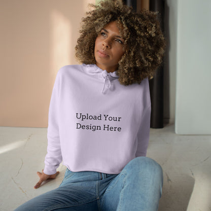 Felpa crop con cappuccio donna personalizzabile – Modello A