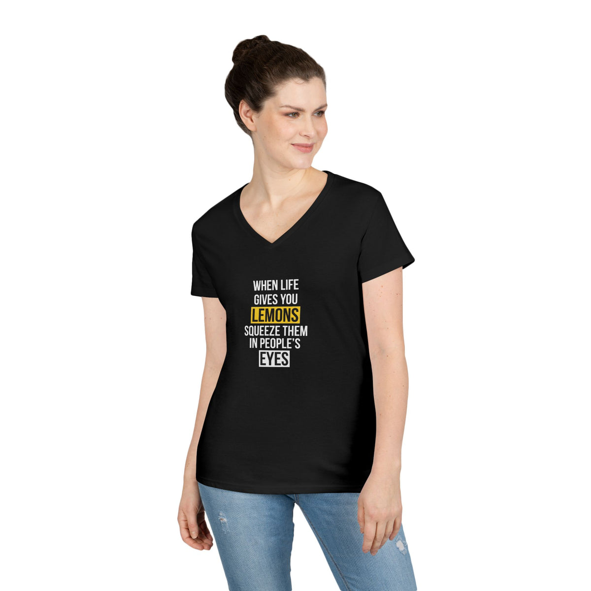 T-shirt scollo a V donna «Sour Revenge»