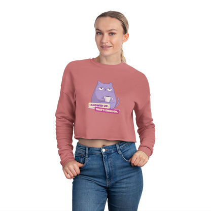 Felpa crop donna «I Showed Up»