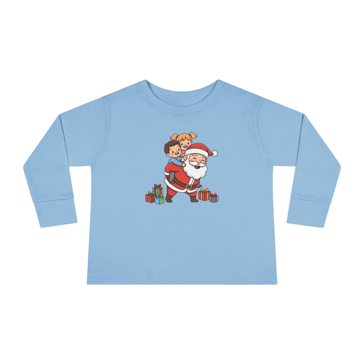 Maglia maniche lunghe bimbi piccoli – Babbo Natale a Cavalluccio