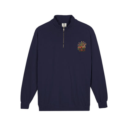 Felpa uomo con zip corta Festive Bounty