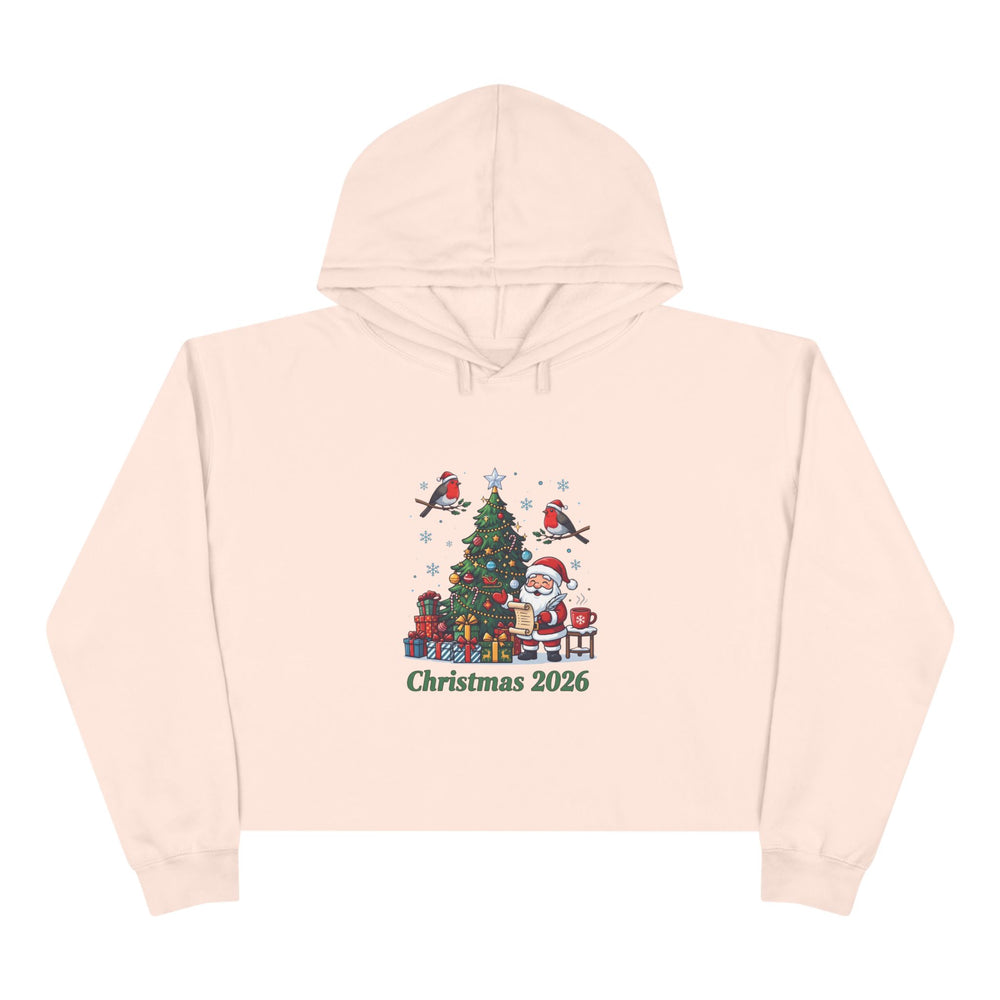 Felpa crop con cappuccio donna – Natale 2026