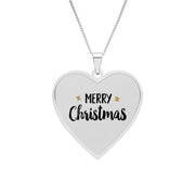 Collana con ciondolo a cuore Buon Natale