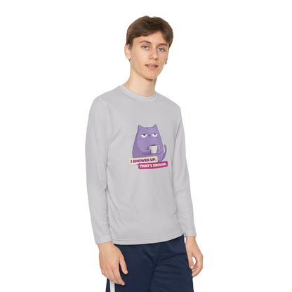 Maglia maniche lunghe ragazzi «I Showed Up»