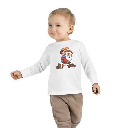 Maglia maniche lunghe bimbi piccoli – Babbo Natale a Cavalluccio