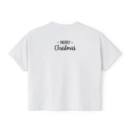 T-shirt donna boxy Natale 2026