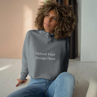 Felpa crop con cappuccio donna personalizzabile – Modello B