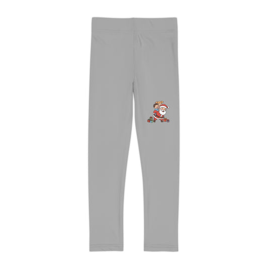 Leggings grigi bambini – Babbo Natale a Cavalluccio