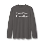 T-shirt da uomo scura personalizzata a maniche lunghe