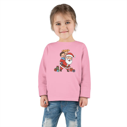 Maglia maniche lunghe bimbi piccoli – Babbo Natale a Cavalluccio