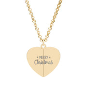 Collana con cuore e messaggio nascosto Buon Natale