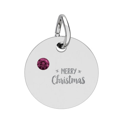 Charm a cerchio con pietra del mese – Buon Natale