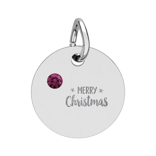 Charm a cerchio con pietra del mese – Buon Natale