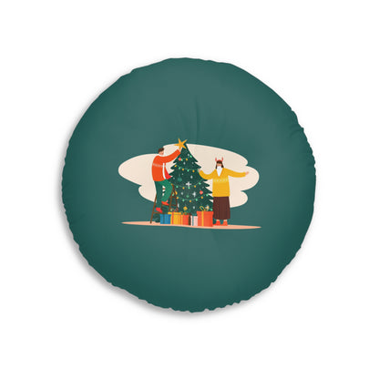Cuscino da pavimento rotondo trapuntato Decorating Together