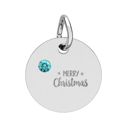 Charm a cerchio con pietra del mese – Buon Natale