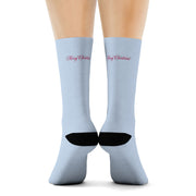 Calzini corti azzurri – Buon Natale Design 3
