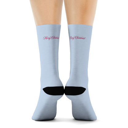 Calzini corti azzurri – Buon Natale Design 3