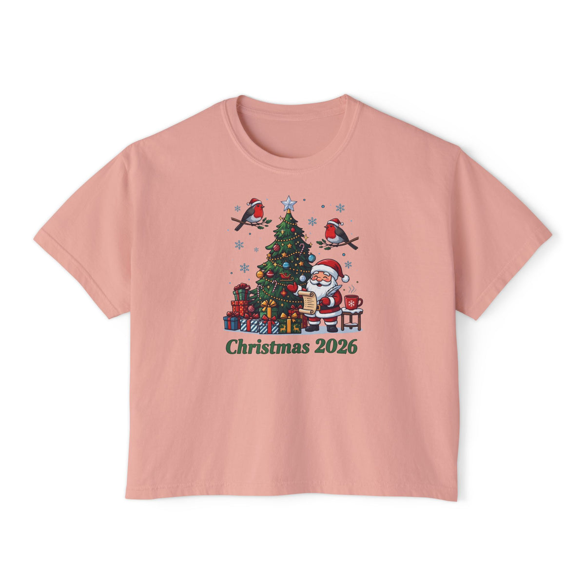 T-shirt donna boxy Natale 2026