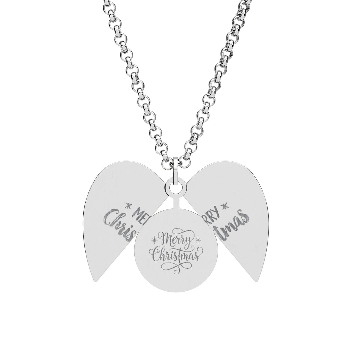Collana con cuore e messaggio nascosto Buon Natale