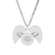 Collana con cuore e messaggio nascosto Buon Natale