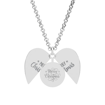 Collana con cuore e messaggio nascosto Buon Natale