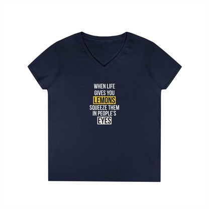 T-shirt scollo a V donna «Sour Revenge»