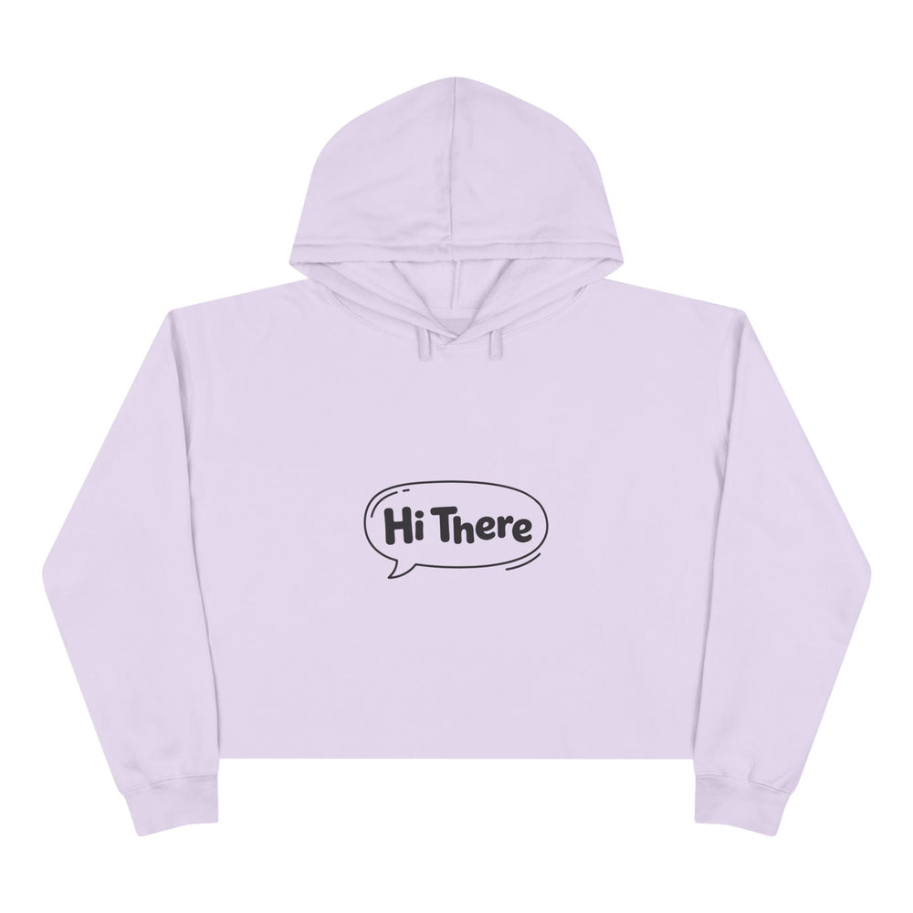 Felpa crop con cappuccio donna «Hi There»
