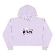 Felpa crop con cappuccio donna «Hi There»