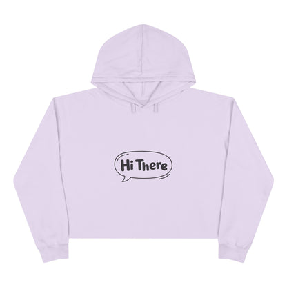Felpa crop con cappuccio donna «Hi There»
