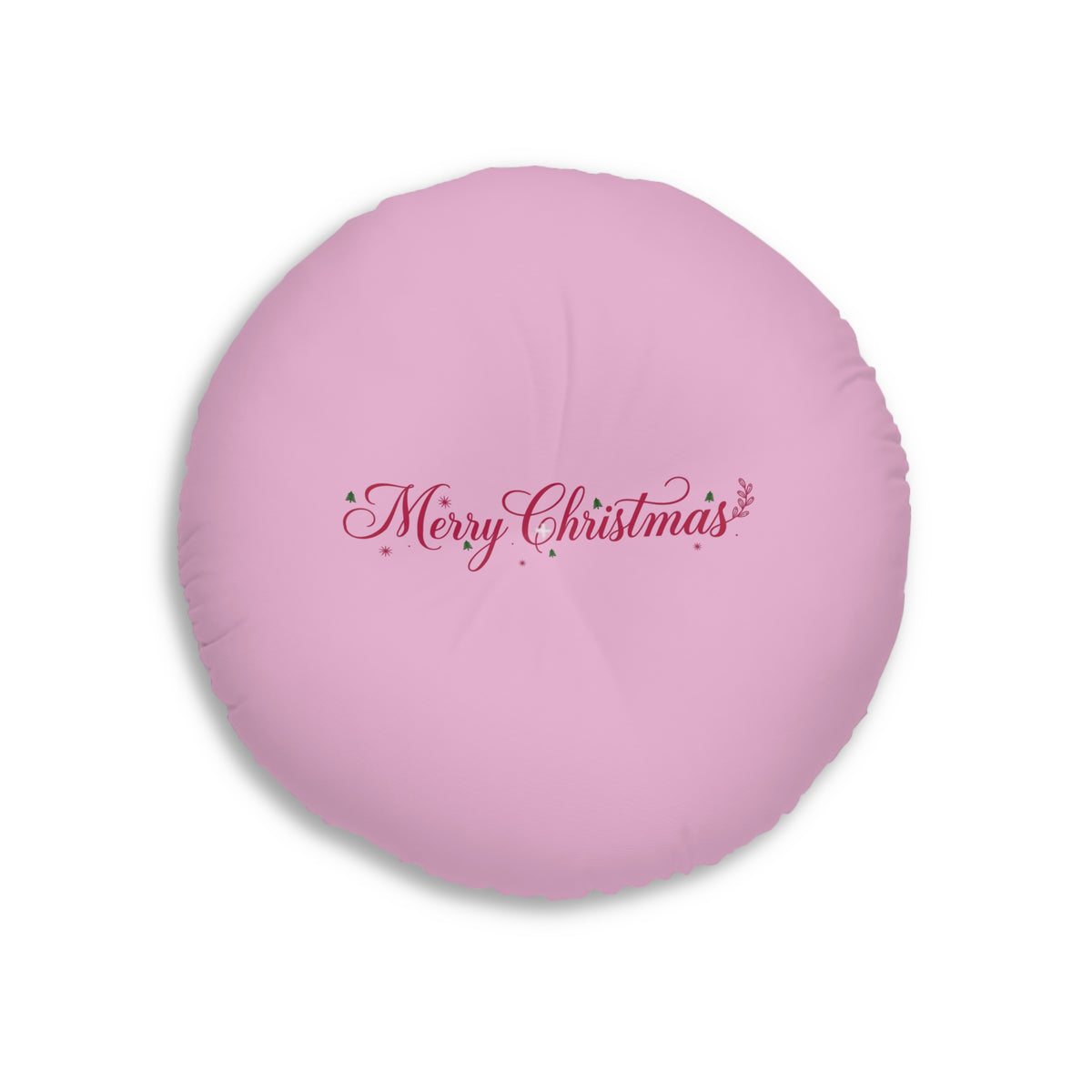 Cuscino da pavimento rotondo con trapuntatura a 3 bottoni Merry Christmas